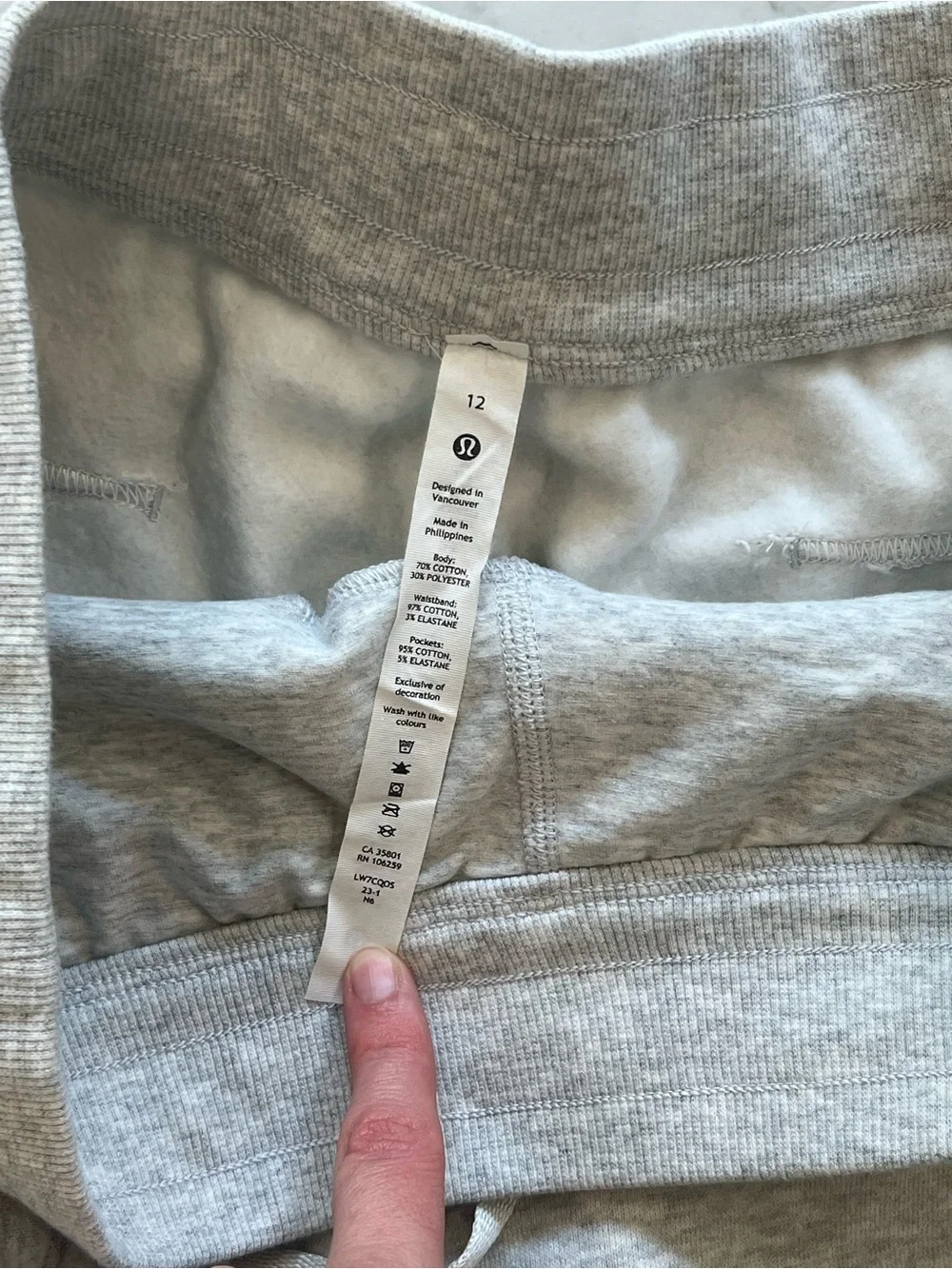 Lululemon Light Gray Shorts with Orange Longhorn Logo